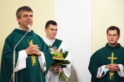 Novokněžské požehnání O. Martina a vítání jáhna Jiřího